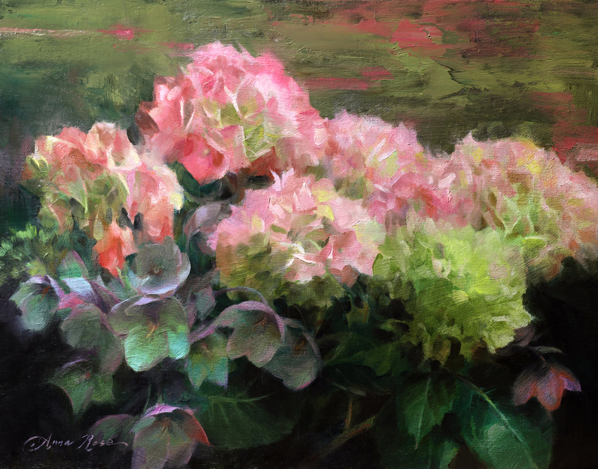 Hydrangeas and Hellebores (Framed)