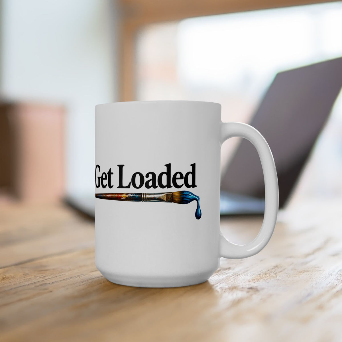 Get Loaded Ceramic Mug – 15 oz Coffee Cup