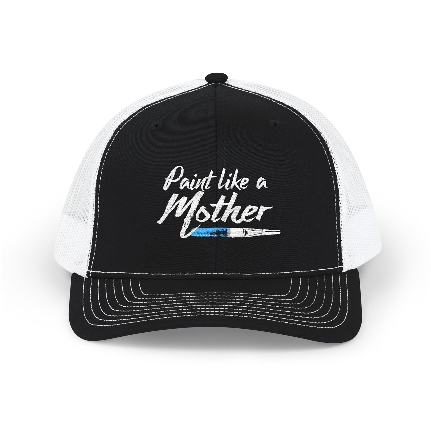 Paint Like a Mother Snapback Trucker Hat — Embroidered Painter Mom Cap