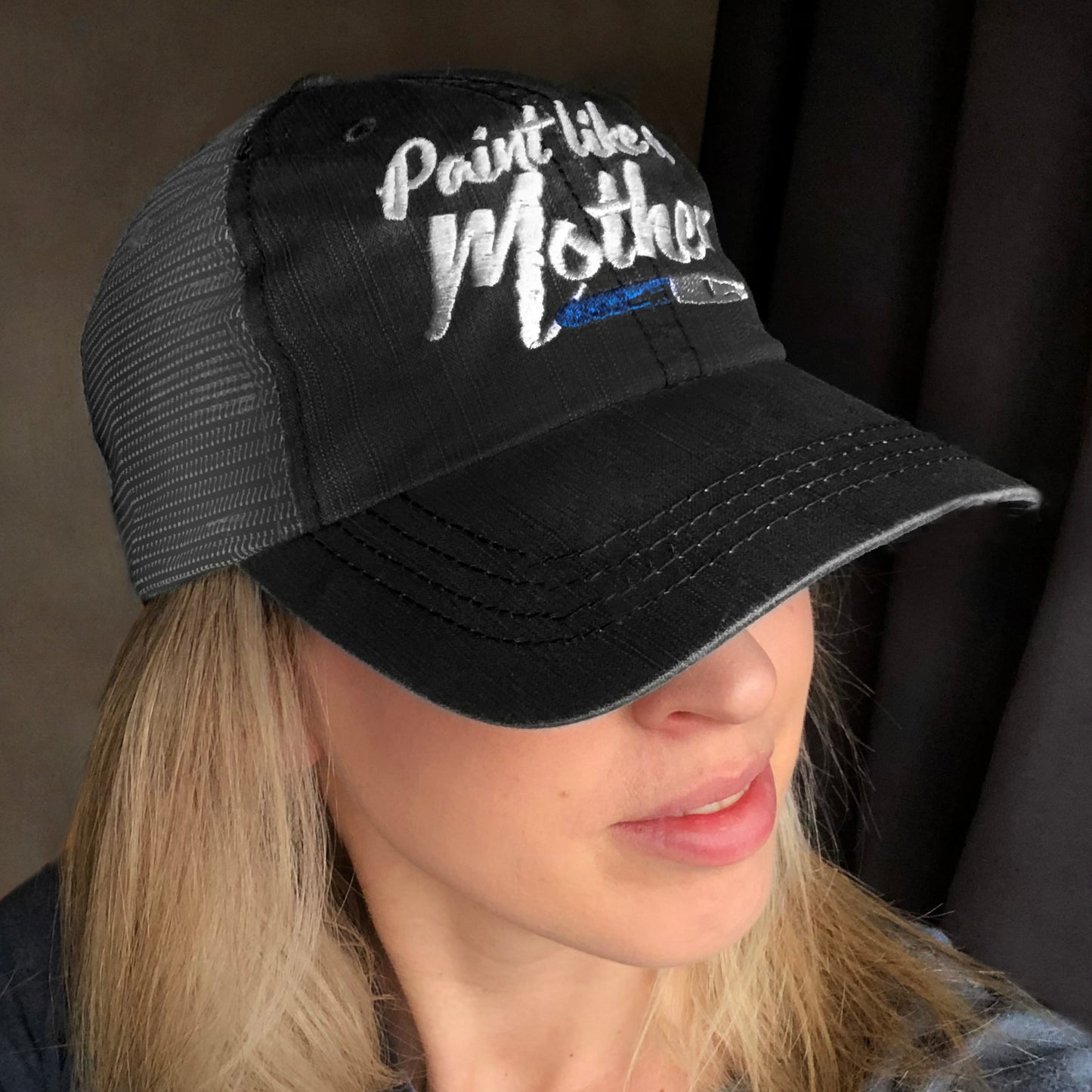 Paint Like a Mother Snapback Trucker Hat — Embroidered Painter Mom Cap