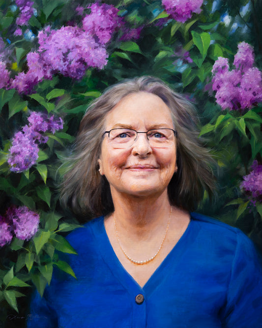 Ellen-Alisa Among the Lilacs