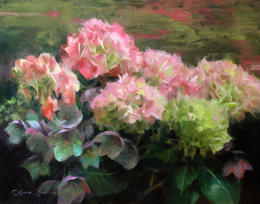 Hydrangeas and Hellebores (Framed)