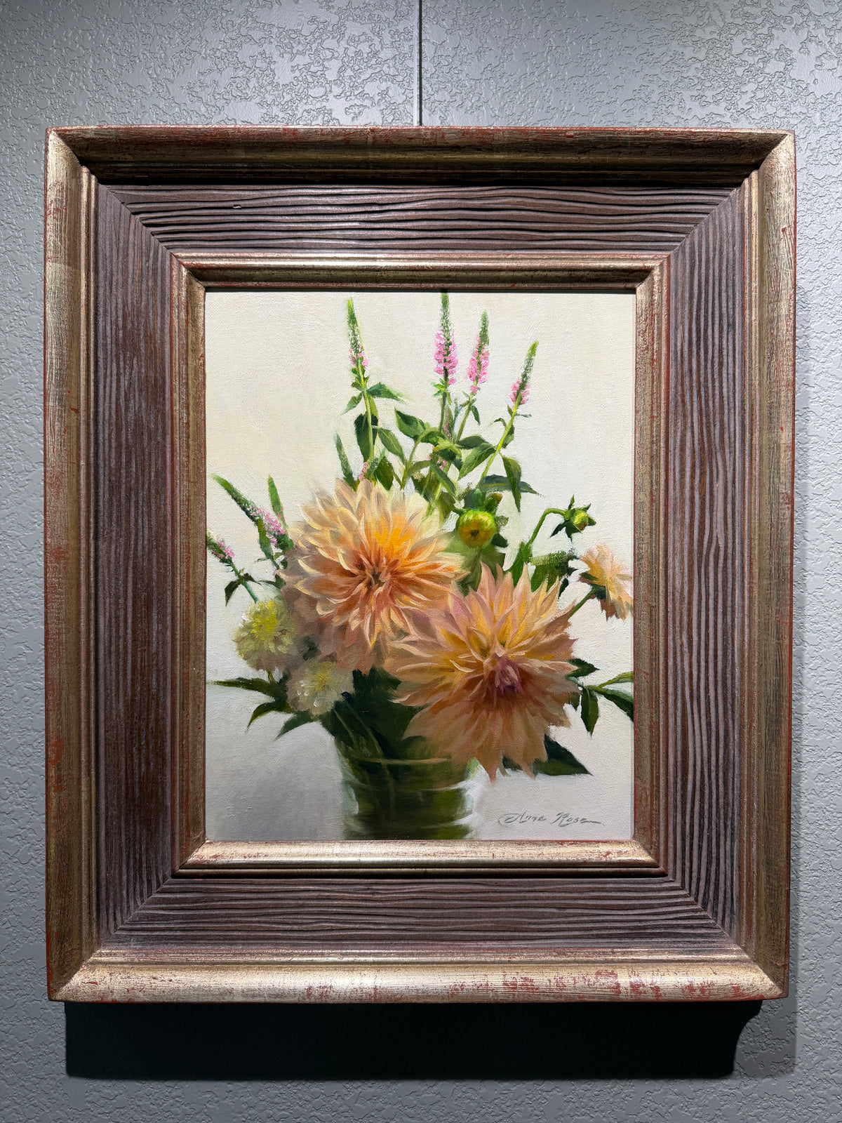 Dahlias and Veronica (Framed)