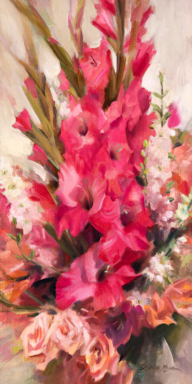 Gladiolas and Roses