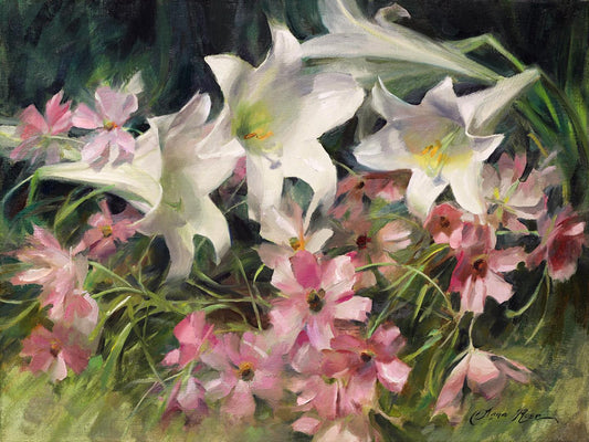 Lilies and Ranunculus (Framed)