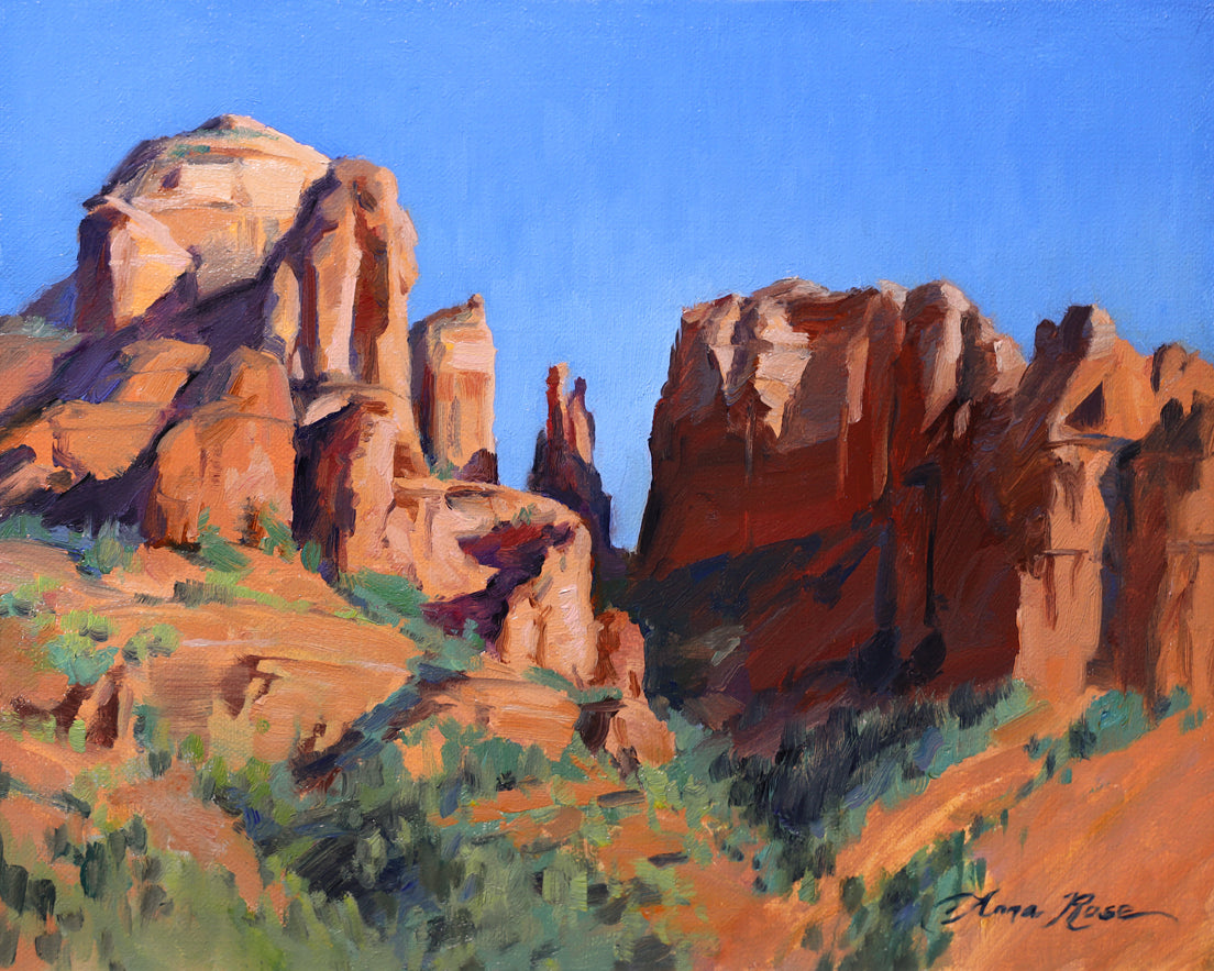 Cathedral Rock, Late Afternoon Light (Framed)