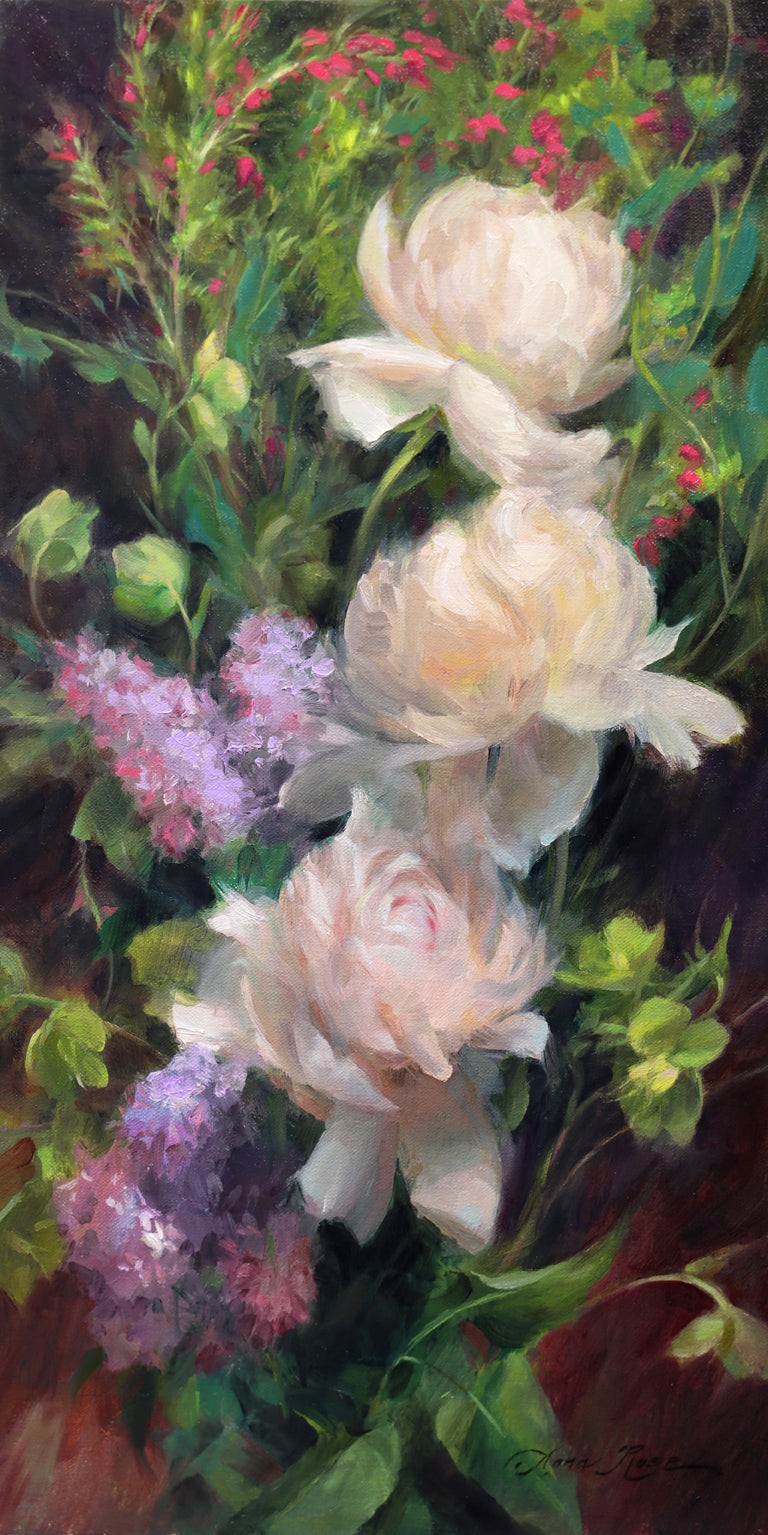 Lilacs and Peonies Sign Limited Edition Giclee