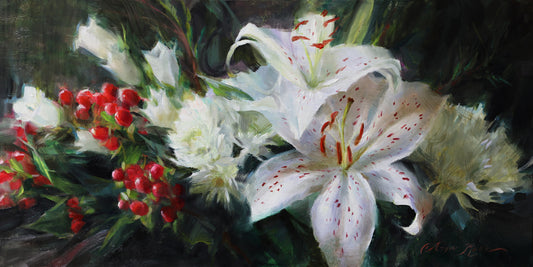 Lilies and Canterbury Bells