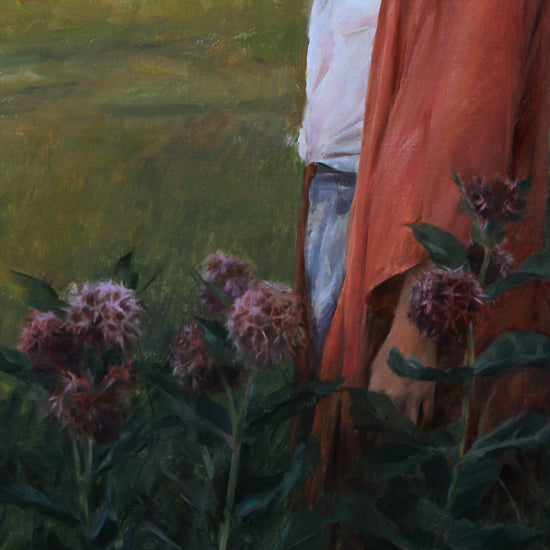 Moonrise and Milkweed (Framed)