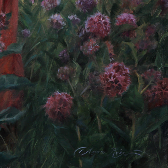 Moonrise and Milkweed (Framed)