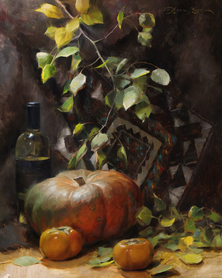 Pumpkin and Persimmons (Framed)