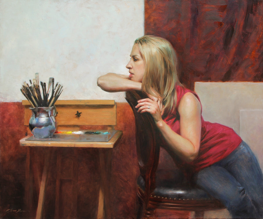 Self Portrait in the Studio (Framed)